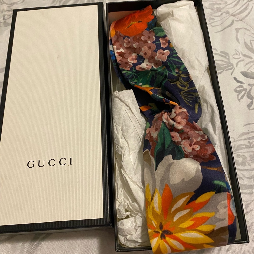 Gucci Head Band, Navy / Pink
